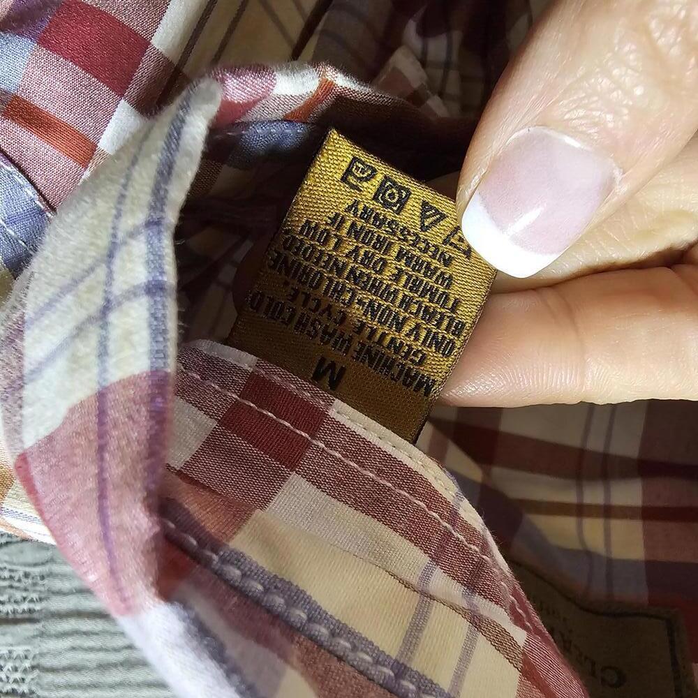 Clearwater Outfitters Men's Short Sleeve Plaid Button-Up Shirt Medium - Picture 3 of 5